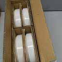 famiware Star 7.5" Pasta Bowls Set, Salad Bowl Set of 4, Double Reactive Glaze, Stackable, Ideal for Your Friend for Housewarming, Festivals, Cappuccino, White