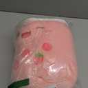 Athoinsu Light Up Strawberry Milky Tea Plush Pillow 15'' Kawaii Stuffed Bubble Animal Toy with LED Lights Birthday Christmas Holiday Valentines Gifts for Kids,Girls,Boys (Medium, Pink)