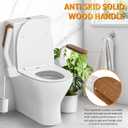 Toilet Safety Rails for Elderly, WICHEMI Toilet Rails for Seniors Adjustable Handicap Toilet Seat with Foldable Wooden Handles Heavy Duty 480LBS Toilet Assist Rails for Seniors, Handicap, Pregnant