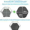 Amakunft Waterproof Hexagon Playpen Mat Washable Pee Pad Fit with Small Animal Playpen (42.5in x 41in) Reusable Pet Bedding Liner for Guinea Pig, Rabbit, Hamster, Chinchilla, Hedgehog Indoor/Outdoor