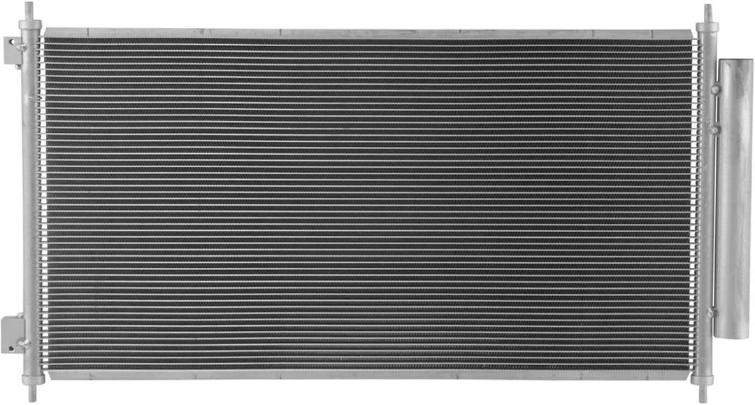TRQ A/C Condenser and Receiver Drier Assembly Compatible with 2008-12 Honda Accord 10-11 Accord Crosstour 12-15 Crosstour