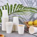 TV TOPVALUE 600 Pack 5 oz Paper Cups, Disposable Bathroom Mouthwash White Hot Drinking Cups for Home, School and Office