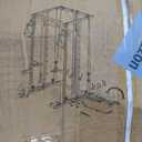 GarveeLife Power Cage, Smith Machine Squat Rack, Heavy Duty Power Rack for Home Gym with Pulley System, Dip Bar, LAT Pulldown, Multifunctional Squat Rack for Home Gym, Red