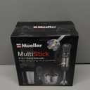 Mueller Multistick 5-in-1 Immersion Blender Handheld,12 Speed Hand Mixer-Turbo Boost,Heaviest Duty Copper Motor,Titanium reinforced Blades Hand Blender,Milk Frother Wand,Whisk,Beaker,Chopper,Grey