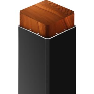 CroBlissful 1 Pcs 4 x 4 x 39" Vinyl Post Wrap Cover, PVC Black Column Sleeve Weatherproof Kit for Porch Posts, Deck, Fence, and Mailbox, Easy Installation Outdoor Post Protectors Wrap