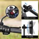 DREAMIZER 3" Motorcycle Vintage Mirrors Round Rear View Mirror 8mm Black Compatible with Harley Dyna Bobber Softail Chopper Cruiser Cafe Racer Street Electra Glide 1982-2018