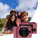 Silicone Case for Canon EOS R50 V Digital Camera with 2PCS Screen Protector and Lanyard Canon EOS R50 V case -red