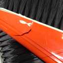 WILLBOND Set of 8 Broom and Dustpan Set Long Handle Broom with Upright Standing Dustpan Broom with Dustpan Combo Set Dust Pan with Long Handle for Lobby Kitchen Office Floor Outdoor Cleaning (Red)