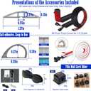 Cord Hider Self-Adhesive 235in(15x L15.7) Cord Covers for Wall Mounted TV Wires on Wall Cable Hider Wall Kit Cable Management Organizer with 78in Wall Cord Hider 6ft Floor Cord Cover-White