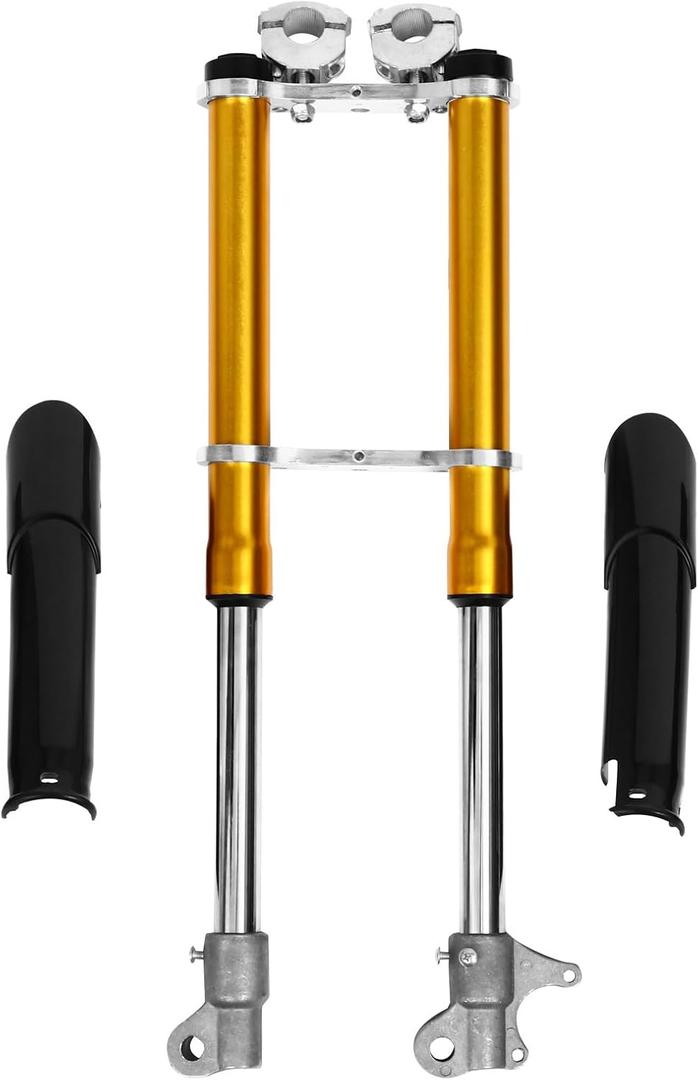 FAVOMOTO Mini Motorcycle Front Fork, Dirt Bike Front Forks Shock Absorber Dirt Pit Bike Suspension Kit for 49cc Mini Motorcycle Replacement Parts 21.6X2.3X1.4inch