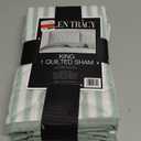 Ellen Tracy Stripe Single King Quilted Sham - Green 1 Quilted Sham 20x36 100%Polyester