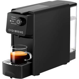CASABREWS Espresso Machine for Nespresso Original Pods, 20 Bar Mini Espresso Coffee Machine with 4 Brewing Modes and 21 oz Removable Water Tank, Compact Capsule Coffee Maker for Home or Office, Black