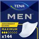 TENA Men Protective Incontinence Guards for Men, Maximum Absorbency, 144 Count