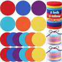Epakh 180 Pcs Carpet Dots Markers for Classroom 5 Inch Multicolor Circle Floor Spot 6 Color Removable Sit Dots for Classroom Elementary School Preschool Kindergarten Teacher Supplies(Vibrant‌)