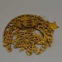 2 Pieces Eid Mubarak Door Sign Wooden Hanging Signs, Ramadan Kareem Hollow Ornament Decorations Moon and Stars, Moon Shape Ramadan Mubarak Party Wood Wall Hanger for Islamic Muslim Home Decor