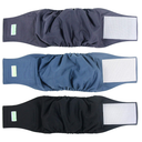 wegreeco Washable Dog Diapers  Washable Male Dog Belly Wrap  Pack of 3  (Black, Charcoal, Navy, Medium)