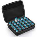 Teenyyou 30 Slots Insulin Peptide Fridge Carrying Case Vial Holder Storage Protector Bag, Fits Standard 10ml Vials, Insulin Cooler Travel Kits Case Diabetes Protector(Black)