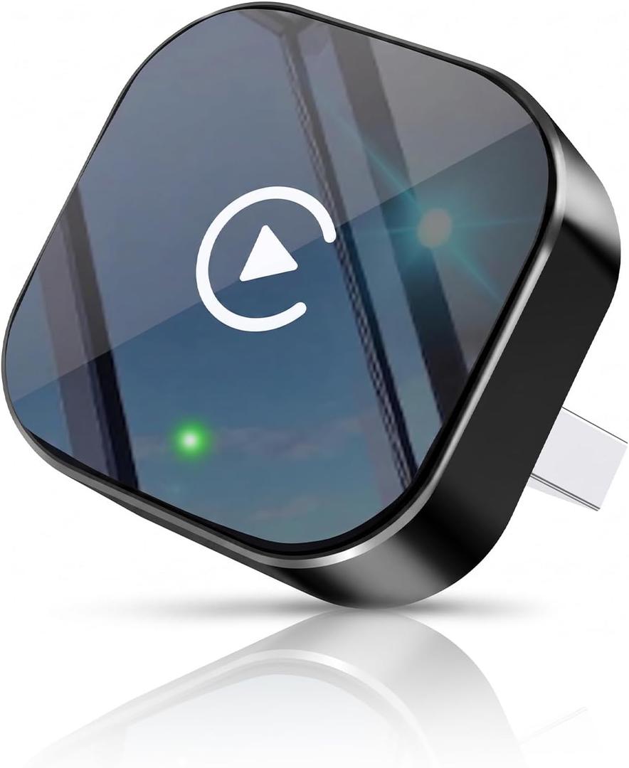 Upgraded Wireless CarPlay Adapter with Stronger Compatibility and More Stable Connection. Compatible with Apple iPhone and Android Phones, Compact and Portable. Stable CarPlay & Android Connection
