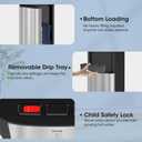 Bottom Loading Water Cooler Dispenser for 3 or 5 Gallon Bottles, Stainless Steel Water Cooler with 3 Temperature Settings - Hot, Cold & Room Water, Ideal Design for Home & Office
