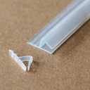 Shower Door Side Seal Strip - 120 - (Feet) Soft Silicone Frameless Door Side Seal Sweep to Stop Shower Leaks and Create a Water Barrier H-Type 1/4 inch