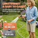 Cesun 100 ft Metal Garden Hose, Stainless Steel Heavy Duty Water Hose With 10 Function Nozzle, No Kink & Flexible, Lightweight and Durable, Rust Proof for Yard, RV, Pet Bath, Outdoor, 100 foot x 5/8"