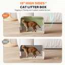 Stainless Steel Cat Litter Box with Scoop, Metal Litter Box High Sided, Cat Litter Box Enclosure, XL Extra Large High-Sided Litter Boxs (Anti-Urine Leakage, Include Scoop) (Green)