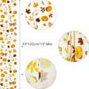2 x Thanksgiving Fall Table Runner Pumpkins Maple Leaf Fall Runner for Table Seasonal Holiday Autumn Thanksgiving Decoration 13x48 Inch