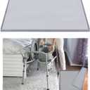 Bedside Commode Mat Bedside Toilet Mat with Raised Edge for Seniors Under Commode Chair Mat Non-Slip Recycle Commode Toilet Pad Silicone Mat for Portable Adults Potty 23.6"X 19.7" (Large)