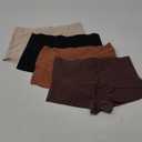 CUTE BYTE Womens Seamless Boy Shorts Underwear Soft Stretch No Show Boxer Shorts Briefs Panties for Ladies 4 Packs S
