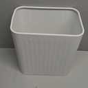 Bin Aid Small Bathroom Can, 2.1 Gallon Bathroom Garbage Can, Stainless Steel Waste Basket for Office, Under Desk, Bedroom, Rv, White