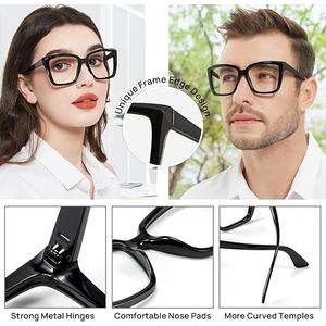 For Women Men Square Bifocals Blue Light Blocking Readers