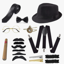 1920s Men Accessories Set Roaring 20s Costume Retro Gatsby Gangster Grandpa Accessories Set
