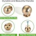 TUNNY 10 Pack Kitchen Cabinet Konbs-Single Hole Champagne Bronze Furniture Hardware Handles Drawer pulls for Kitchen Cabinets Bedroom Cabinet Pulls