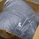 Outdoor Chair Cushions 20x20, Water-Resistant & Fade-Resistant, Patio Furniture Lawn Dining Chair Seat Replacement with High Back, Ties Zipper, Removable Cover, Set of 2, Navy Blue