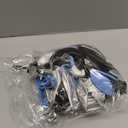 Blue Black Balloon Garland Double Stuffed Dusty Blue White Balloons Black Silver Balloon Arch for Birthday Wedding Graduation Baby Shower Anniversary Party Decorations, Blue/Black/Silver