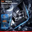 ONLY for iPhone 16 Pro Max Case Waterproof Dustproof, [Built-in Screen Protector] IP68 Waterproof [12FT Military Shockproof] Full Body Heavy Duty Protective Phone CaseBlack