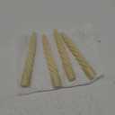 Beeswax Taper Candles Set of 4,Spiral Taper Candle Dripless Short Candle Sticks for Dinner Wedding Party Christmas Home Decorations - 7 inch in Height- Off White