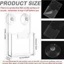 Thyle 2 Pcs Acrylic Brochure Holder with Suction Cups Wall Mount 5 x 7 Inch Window Clear Plastic Pamphlet Organizer Flyer Display Rack for Trifold Page Booklet Sticker Marketing Office Retail Shop