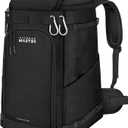 OutdoorMaster Ski Boot Bag, 65L Snowboard Boots Travel Backpack for Helmet, Ski Shoes, Goggles, Gloves and Accessories, Waterproof Exterior & Bottom