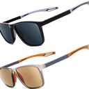 2 Pack Reader Sunglasses Men Women UV400 Protection Lightweight Outdoor Full Lens Reading Sunglasses- Not Bifocals