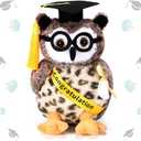 Aoriher Graduation Plush Stuffed Animal 2025 Owl Cute Stuffed Owl Plush Toy Dress up with Tassel Graduation Hat Congratulatory Graduation Gift Decoration for School Graduate 8.7 Inches, 7 Pcs