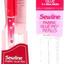 Bundle of Sewline Fabric Glue Pen(s) Blue, and Fabric Glue Pen Refill 2-Pack(s) Blue (1 Pen, 1 2-Pack Refills)