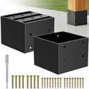 6x6 Post Base, Concealed Fastener Concrete Post Anchor,Elevated Post Base