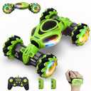 Gesture RC Car, 1:18 4WD Transform Off-Road Stunt Car with Gesture & Remote Control, 360° Flips Drift Vehicle with LED Lights Music, All Terrain Toy Cars Gifts for Boys Girls Age 6-12