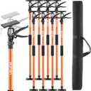 VEVOR Cabinet Jack Support Pole, 8-Pack, 45.7-114.2 Inch Steel Telescopic Quick Support Rod, Adjustable 3rd Hand System up to 154 lbs Capacity for Installing Cabinets, Lifting Drywall, Cargo Bars