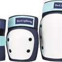 Dark Lightning Kids/Junior/Youth Knee Pads Elbow Pads Wrist Guards 3 in 1 Protective Gear, for Skateboard,Roller Skate,Inline,Cycling,MTB Bike,Scooter