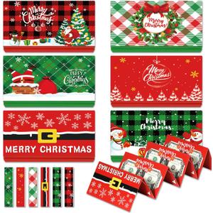 6Pcs Christmas Money Gift Cards Book for Surprise Christmas Gifts, 6 Slots Money Booklet for Xmas Cash Gifts Card Holder, Xmas Money Holders for Cash Gift Ideas