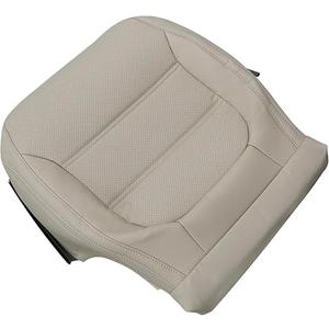 NLQR Front Driver Side Bottom Replacement Seat Cover Tan Perforated Microfiber Leather Compatible with Volkswagen Jetta 2011-2017