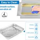 2 x Uniflasy 80346 Catch Pan for Weber Q100 Q1000 Q120 Q140 Q1200 Series Drip Tray for Weber Baby Q Gas Grill with 6415 15pack Aluminum Liner Replacement for Weber 41887