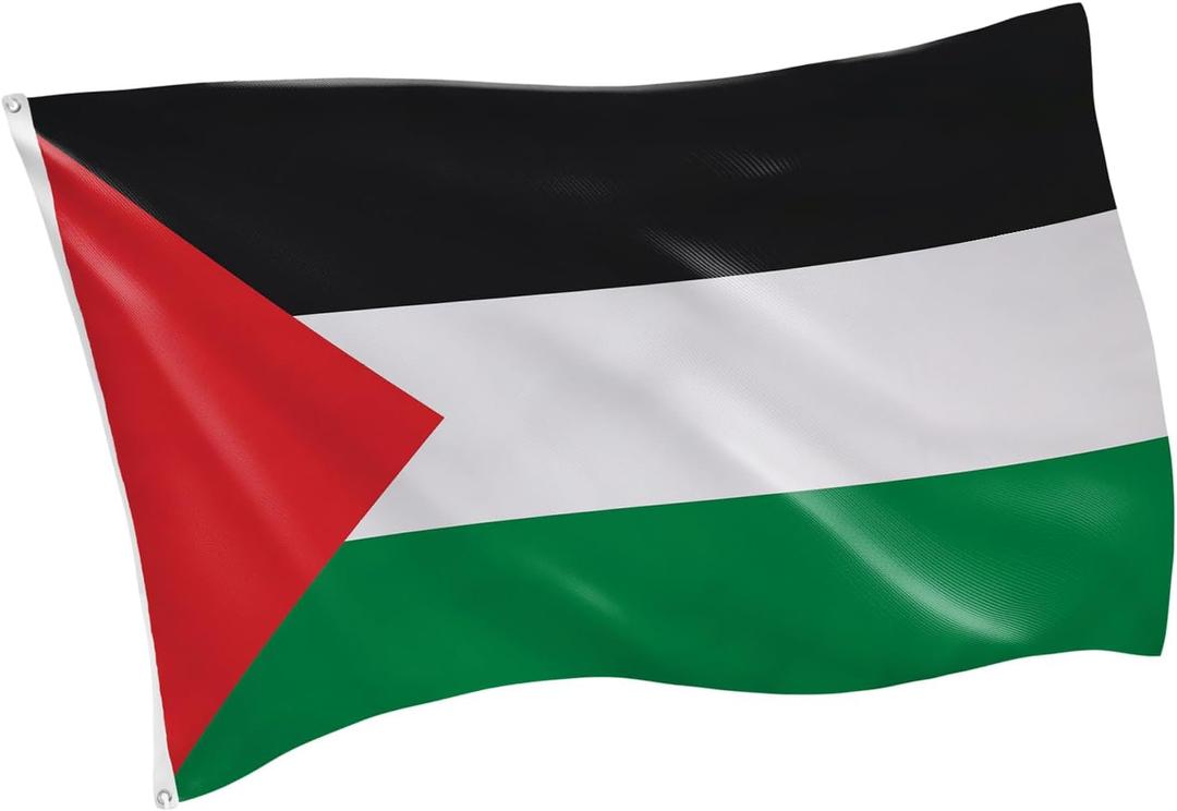 Evergreen Palestine Flag 3x5 flag Outdoor Double Sided, Nation Flags for Outside with Grommets, Palestinian Flag 3-Ply Banners for Garden Patio, Indoor Wall Decor for Room, Works with Standard Estate Flag Poles